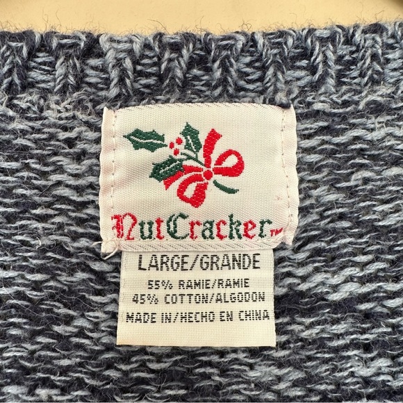 Vintage Nutcracker Women L Cardigan Sweater Cardinal Bird Christmas Cottagecore - Picture 7 of 9